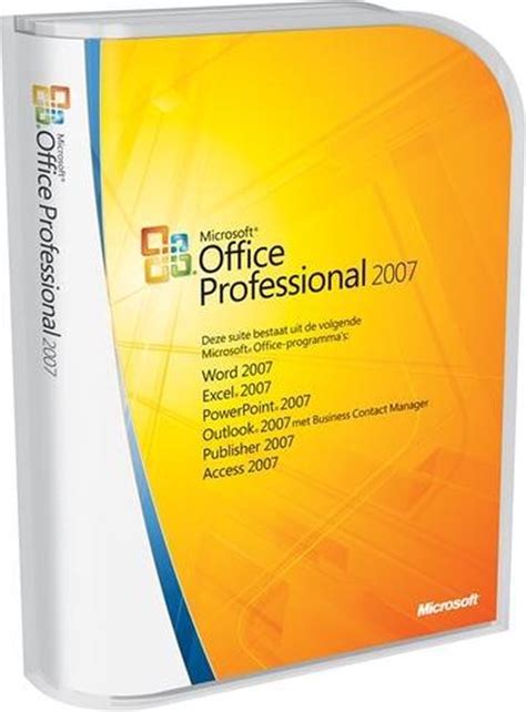 Microsoft Office Professional Editie 2007 Nl