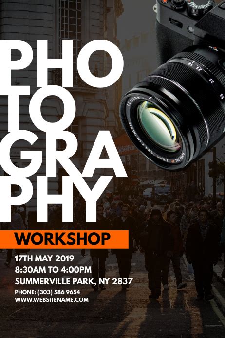 Photography Workshop Poster Template Postermywall