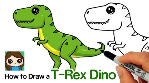 How To Draw A Simple T Rex Honcams