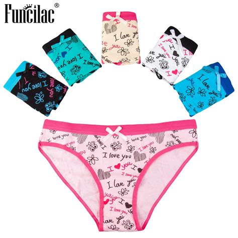 Funcilac Womens Cotton Briefs Cute Bow Girls Panties Sexy Low Rise Ladies Underwear Kawaii