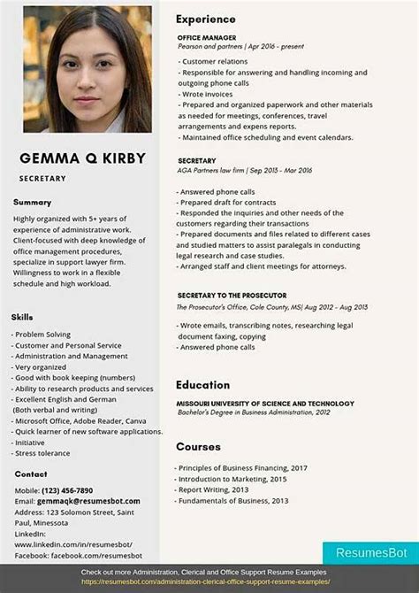 When going to write secretary resume and gather all your data related to work experience, responsibilities at work and your skills. Secretary Resume Samples & Templates PDF+Word 2020 | Secretary Resumes Bot