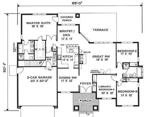 Amazing Single Story Floor Plans With Open Floor Plan Home