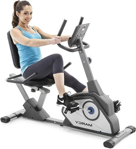 It provides you a solid workout. Marcy Magnetic Recumbent Exercise Bike with 8 Resistance