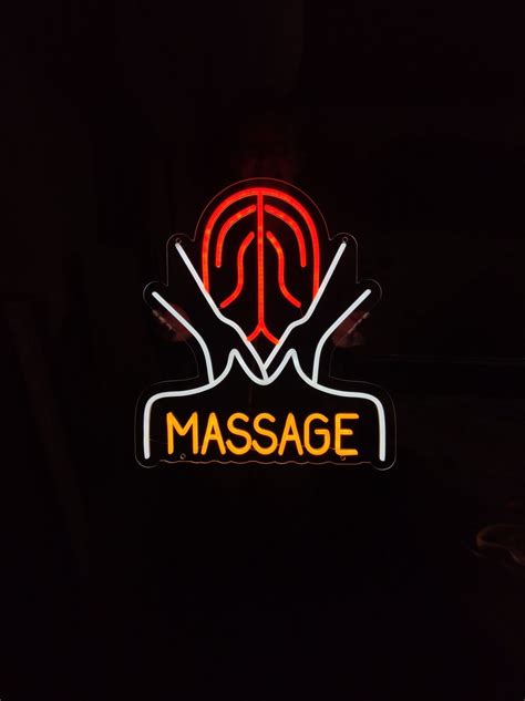 Body Massage Neon Sign Spa Salon Led Light Custom Wall Decor Etsy