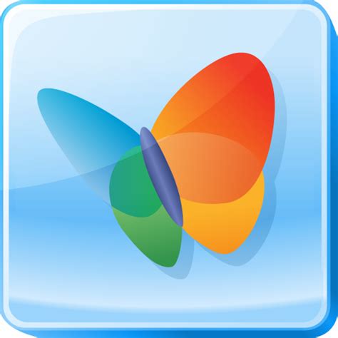 Microsoft Logo Live Square Msn Butterfly Hotmail Icon
