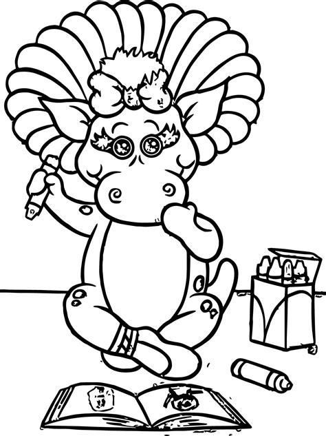 Awesome Baby Bop Colors Her Picture Coloring Page Coloring Pages