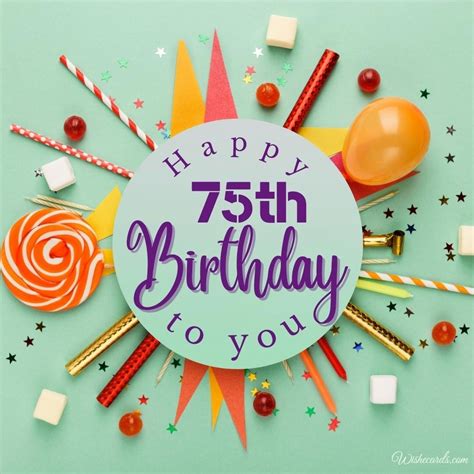 Beautiful Happy 75th Birthday Images And Funny Wish Cards