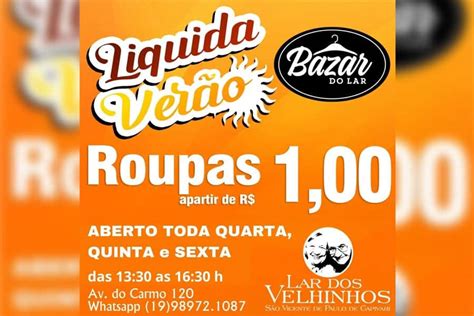 Bazar Do Lar Promove Liquida Ver O Com Roupas A Partir De R