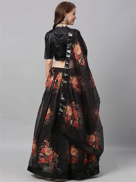 Black Colour Bollywood Style Lehenga Choli Panchhi Fashion 3353699