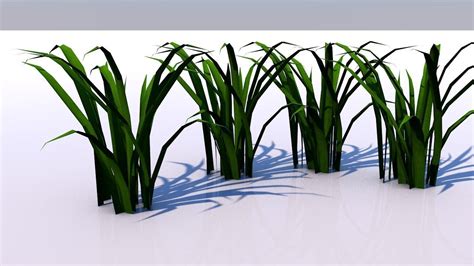 Low Poly Grass Free 3d Model Cgtrader