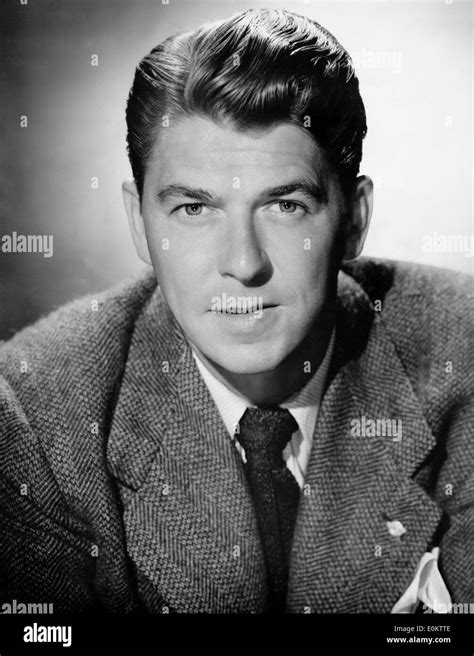 Portrait Of Ronald Reagan Before He Became President Stock Photo