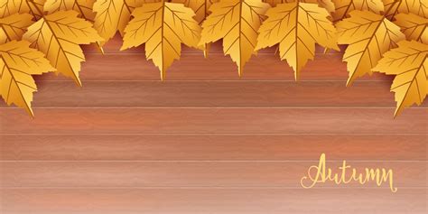 Wooden Background With Autumn Leaves 2582272 Vector Art At Vecteezy