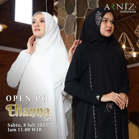 Jual Elianna Set One Set By Arniz Collection Dress And Khimar Shopee Indonesia