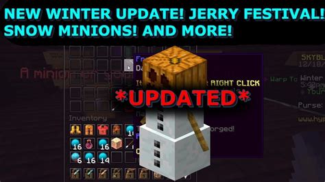 New Winter Update Jerrys Workshop Snow Minion And More Update