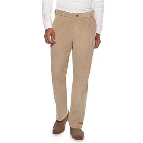 men s croft and barrow® classic fit pleated corduroy pants