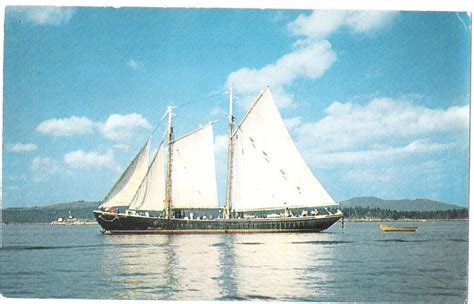 Sailing Ship Windjammer Adventure Off The Coast Of Maine One Of The