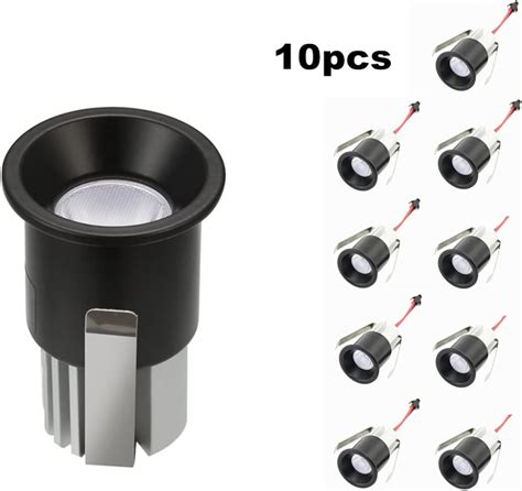 Pack Of 10 3w Mini Led Recessed Ceiling Spot Light Black Kit For Cree