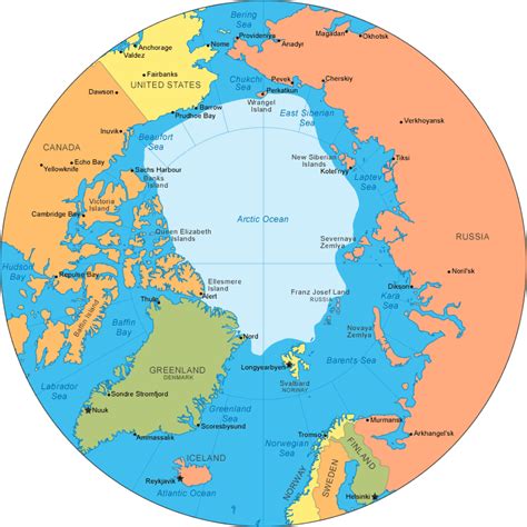 Карта Арктики —