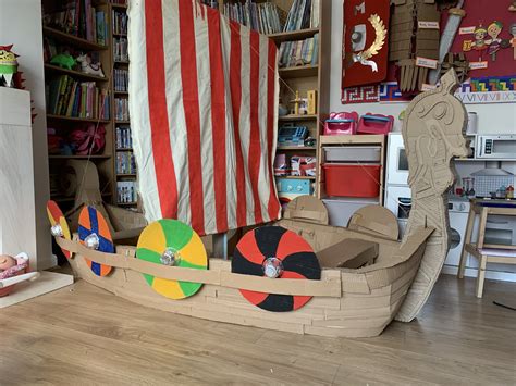 Cardboard Viking Longship Viking Party Viking Longship Vikings