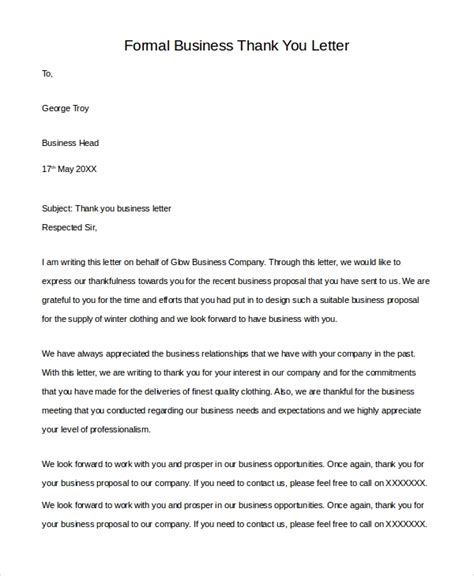 FREE Sample Business Thank You Letter Templates In PDF MS Word