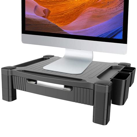 Buy Monitor Stand Monitor Riser With Drawer Adjustable Computer Stand