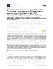 Quantitative Near Infrared Imaging Of Platelets In Pdf International