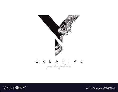 Letter Y Logo Design Icon With Artistic Grunge Vector Image
