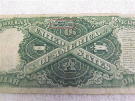 1917 Us Oversize 1 One Dollar Note Bill George Washington No Pin Hole