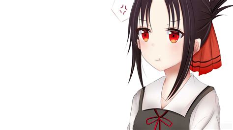Kaguya Sama Love Is War Kaguya Shinomiya Anime Girl Blushing Black Hair Red Eyes