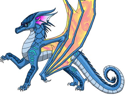 My WoF OC, Mist. She's a RainWing and SeaWing hybrid : r/WingsOfFire