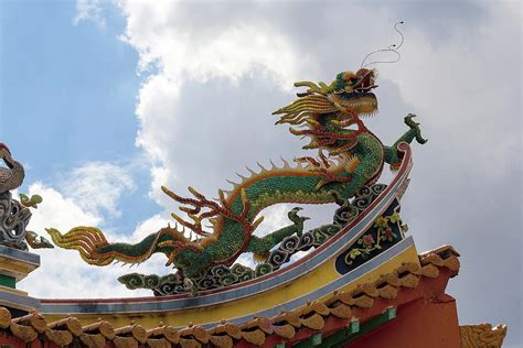 Chinese Dragon On Temple Roof Top Photograph By Jit Lim