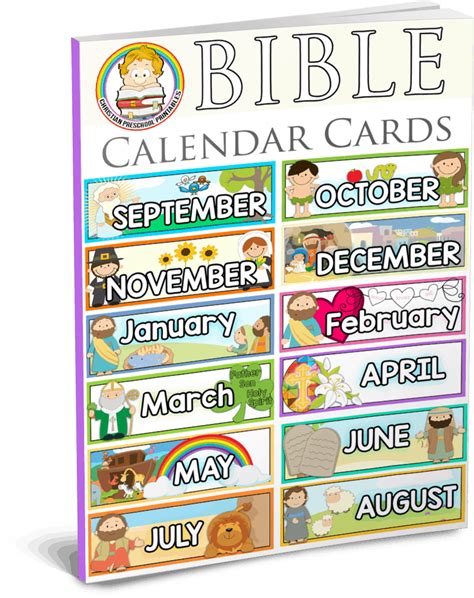 Bible Calendar Printables - Christian Preschool Printables