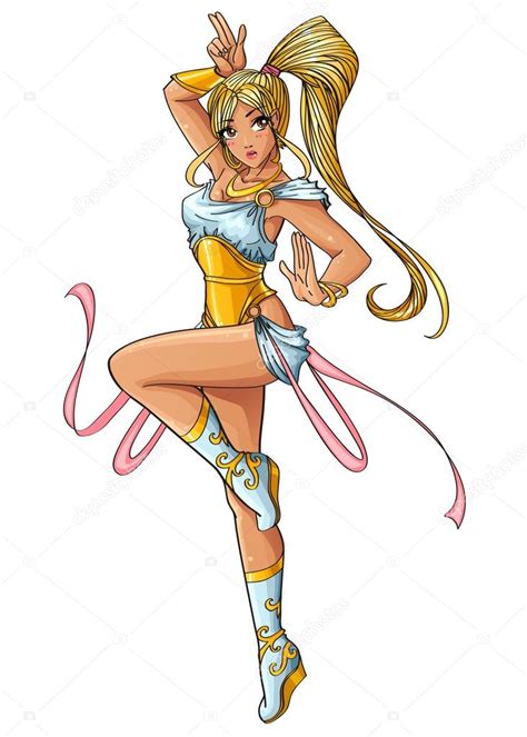 Sexy Anime Fighter Stock Vector Image By ©deedl 40555081