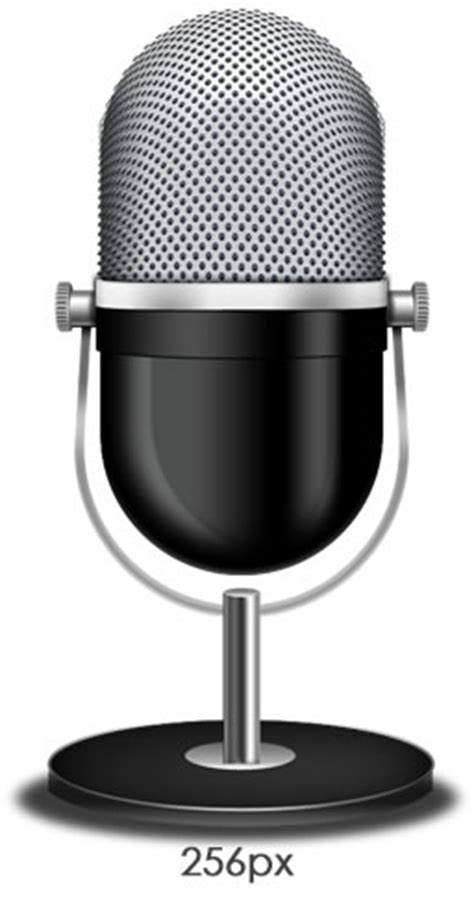 classic style microphone icon psd