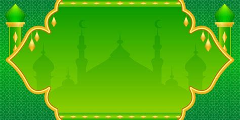 Islamic Green Banner Background Template 20562829 Vector Art At Vecteezy