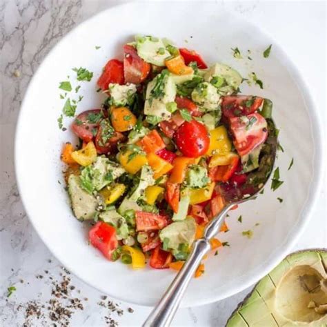 Avocado Bell Pepper Salad Wholefully
