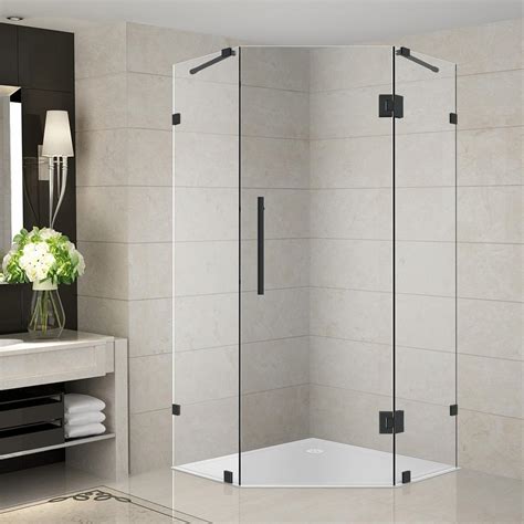 Aston Neoscape 40 In X 40 In X 72 In Frameless Neo Angle Hinged Shower Enclosure In Matte