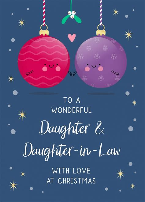 Wonderful Daughter And Daughter In Law Christmas Card Scribbler
