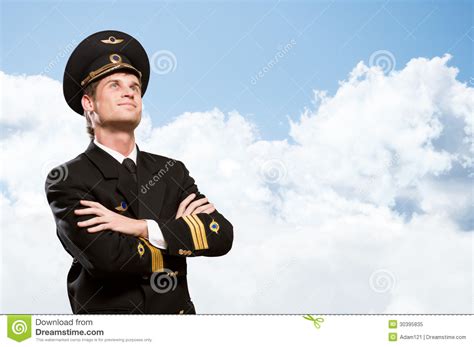 Pilot Is In The Form Of Arms Crossed Stock Image Image Of Confident