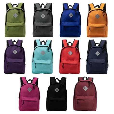17 Deluxe Wholesale Backpack In Assorted Colors Bulk Case Of 24