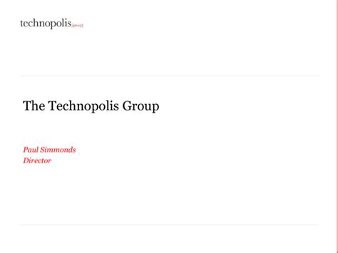 The Technopolis Group Approach