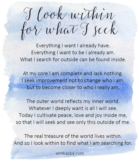 An Affirmation To Trust Yourself By Looking Within Affirmations