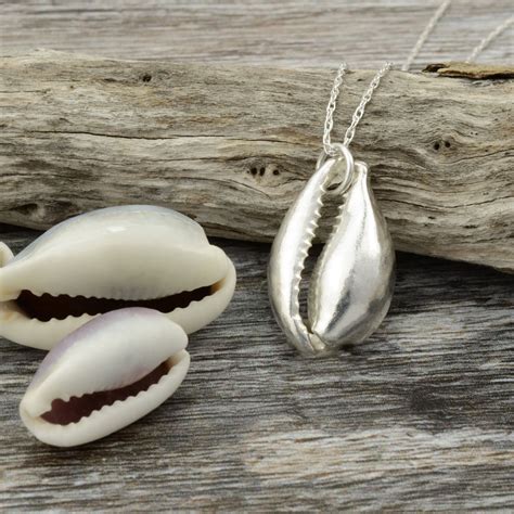 Cowrie Shell Necklace Silver Handmade Boho Beach Sea Shell Necklace