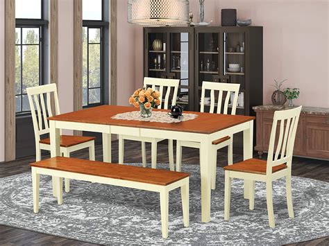 East West Furniture Nicoli 6 Piece Kitchen Table And Chairs