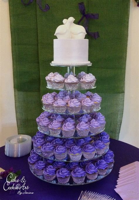 Purple Wedding Cupcakes Cupcake Tower Wedding Sweet 15 Party Ideas