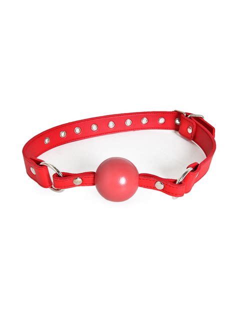 Faux Leather Red Ball Gag Bondage Gags From Honour Skin Two Uk