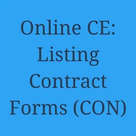 Online Ce Listing Contract Forms Con Oklahoma Real Estate Academy