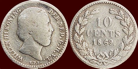 Koninkrijk Der Nederlanden 10 Cents 1869 Nederland Netherlands