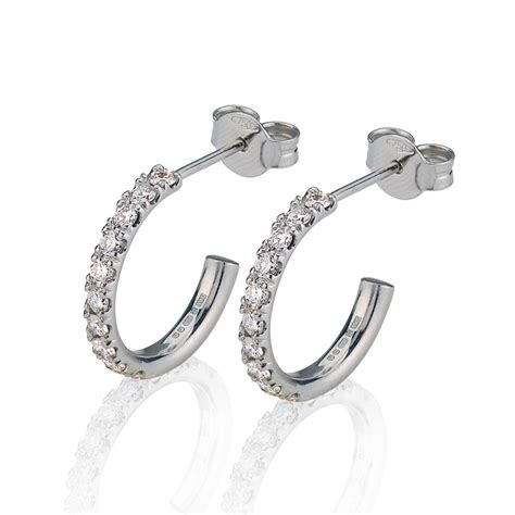 18ct white gold diamond hoop earrings dominic walmsley