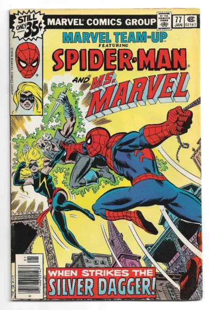 Marvel Team Up 77 Marvel Comics 1979 Spider Man And Ms Marvel Silver